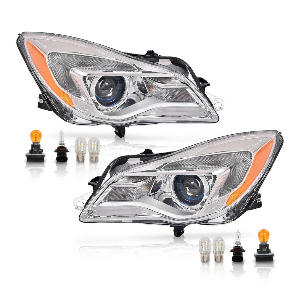 Set of 2 Halogen Projector Headlights for Buick Regal (2014–2017)