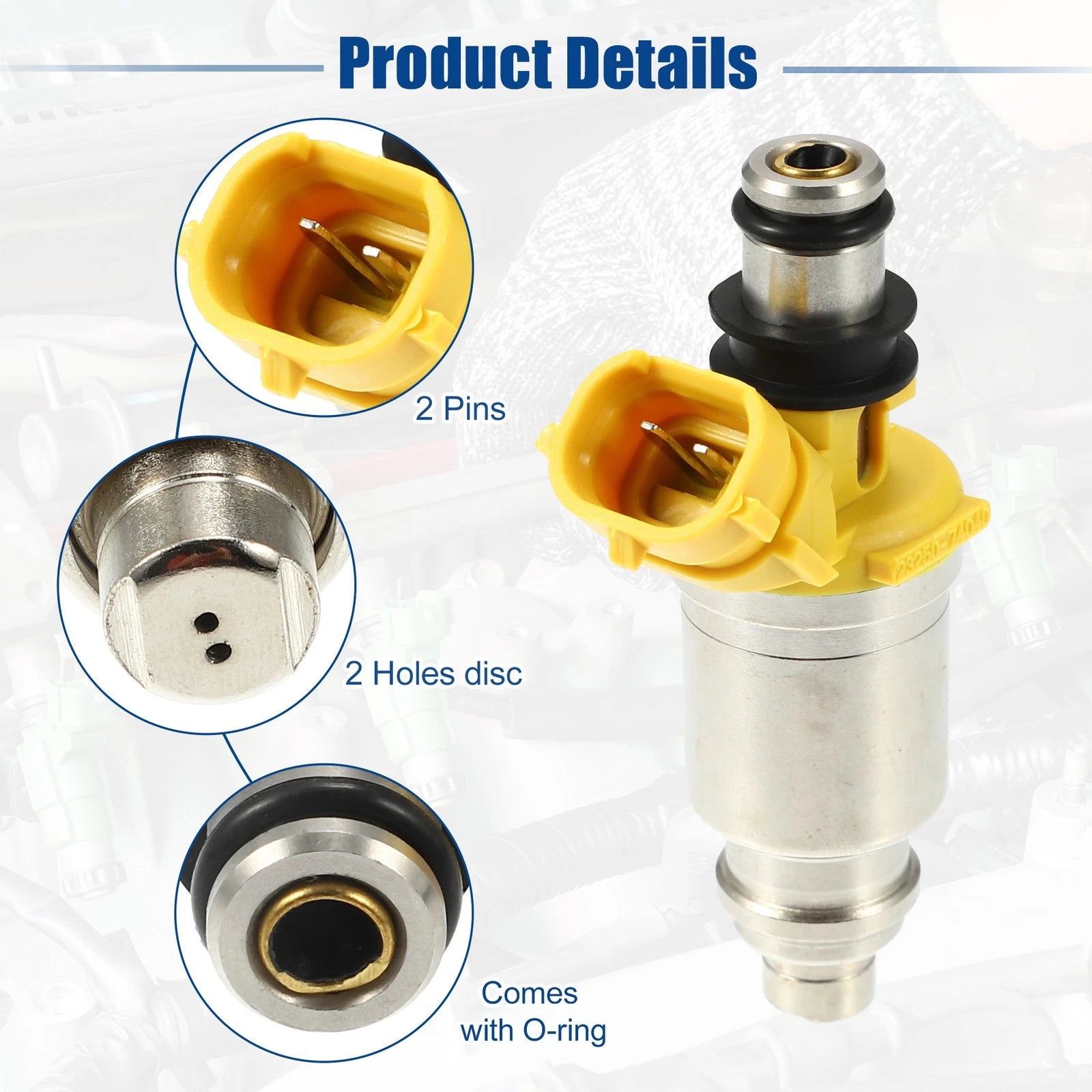 Set of 4 Fuel Injector Nozzles for Toyota Celica 2.2L (1990–1992) 23209-74040