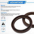 2X Oil Seal Rotary Shaft Seal FKM Rubber 52x68x8mm for Various Models