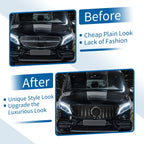 Front Upper Bumper Grille for Mercedes-Benz V-Class (2020-2024) Glossy Black