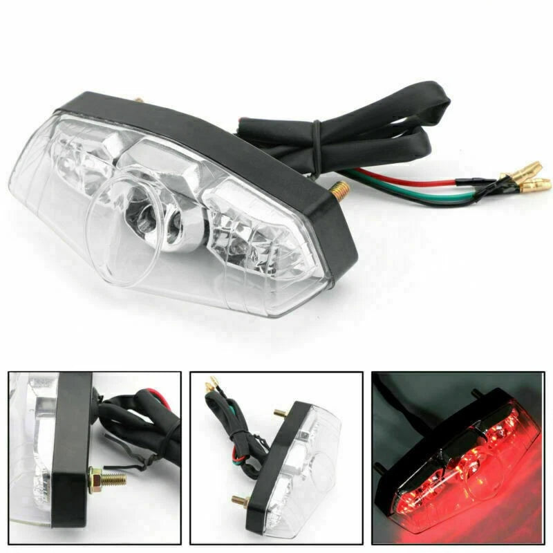 LED Clear Brake Stop Running Tail Light Lamp for Universal Motor (Universal)