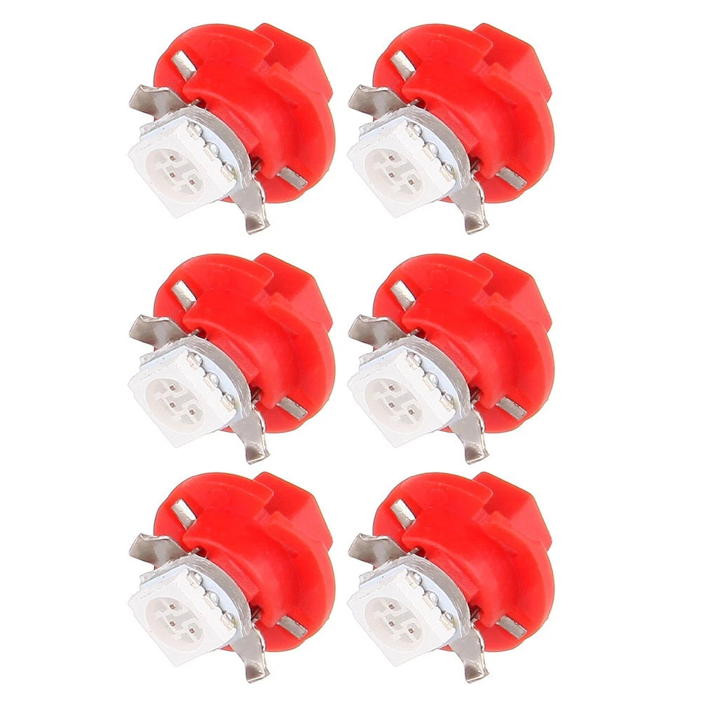 6x B8.4D-1-5050-SMD Red LED Bulbs for BMW Dodge