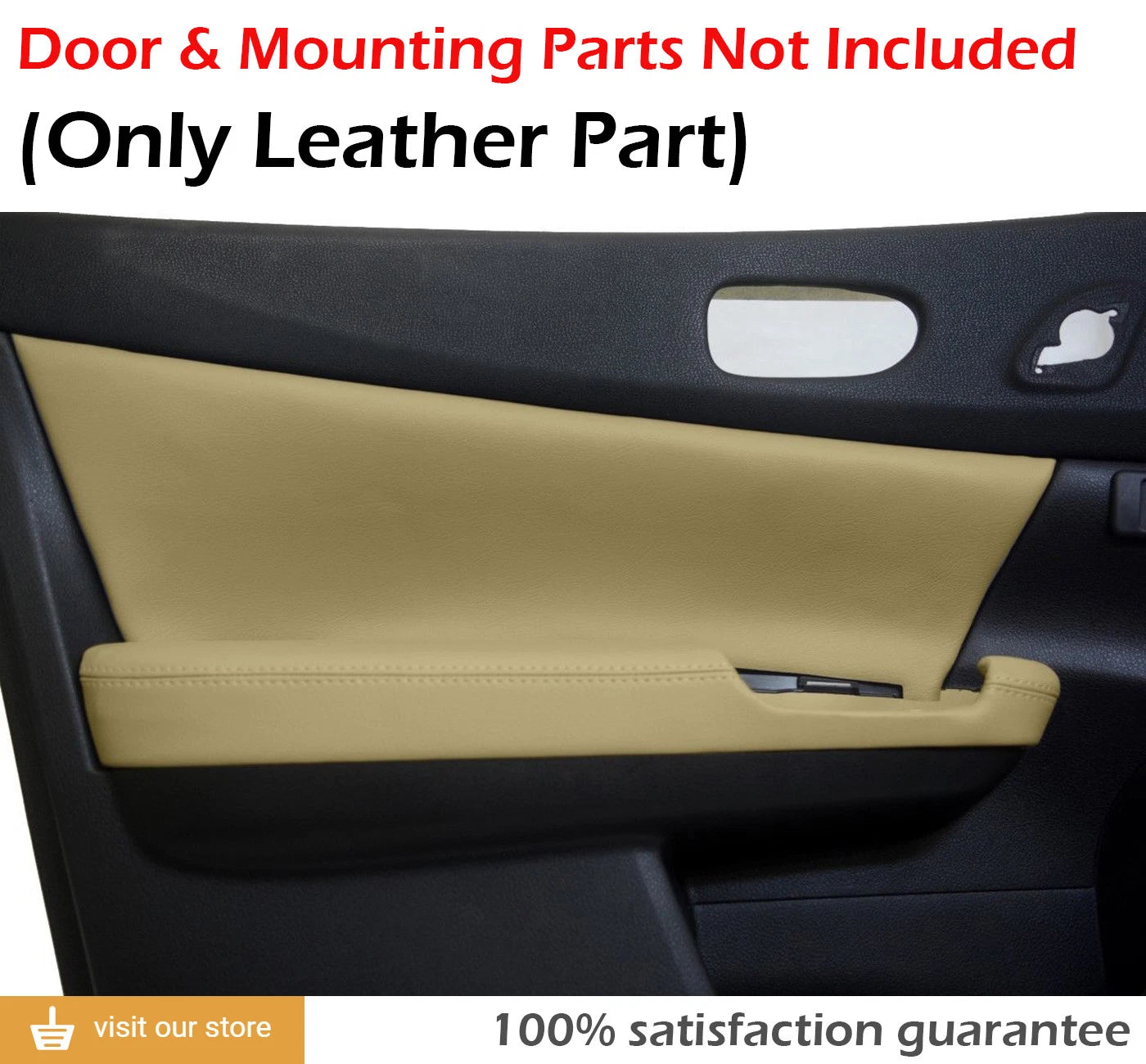 Leather Synthetic Door Panel Armrest Cover for Nissan Maxima (2009–2014) Beige
