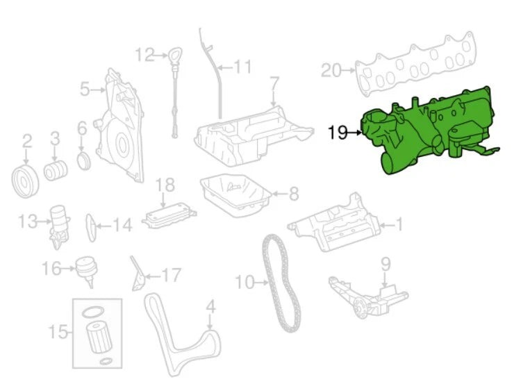 Genuine OEM Left Engine Intake Manifold 6420906737 for Mercedes-Benz