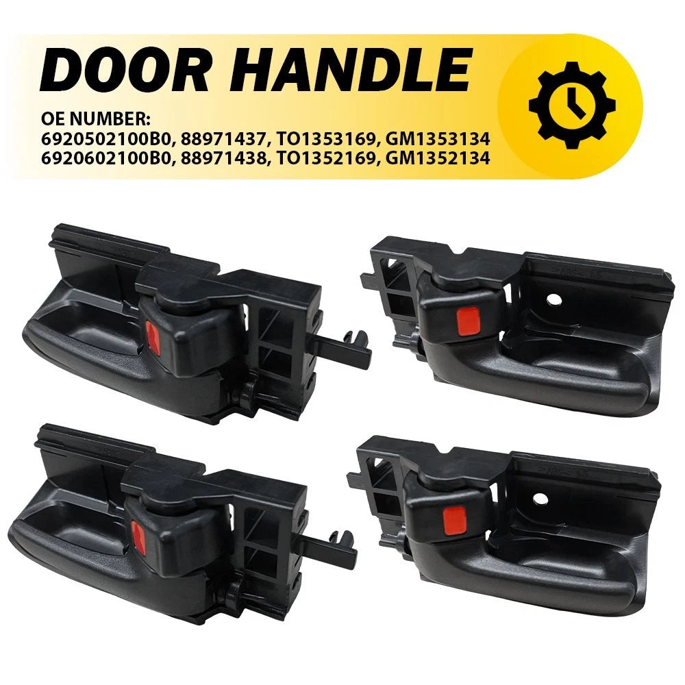 Set of 4 Inner Door Handles for Toyota Corolla (2003–2008) - Black