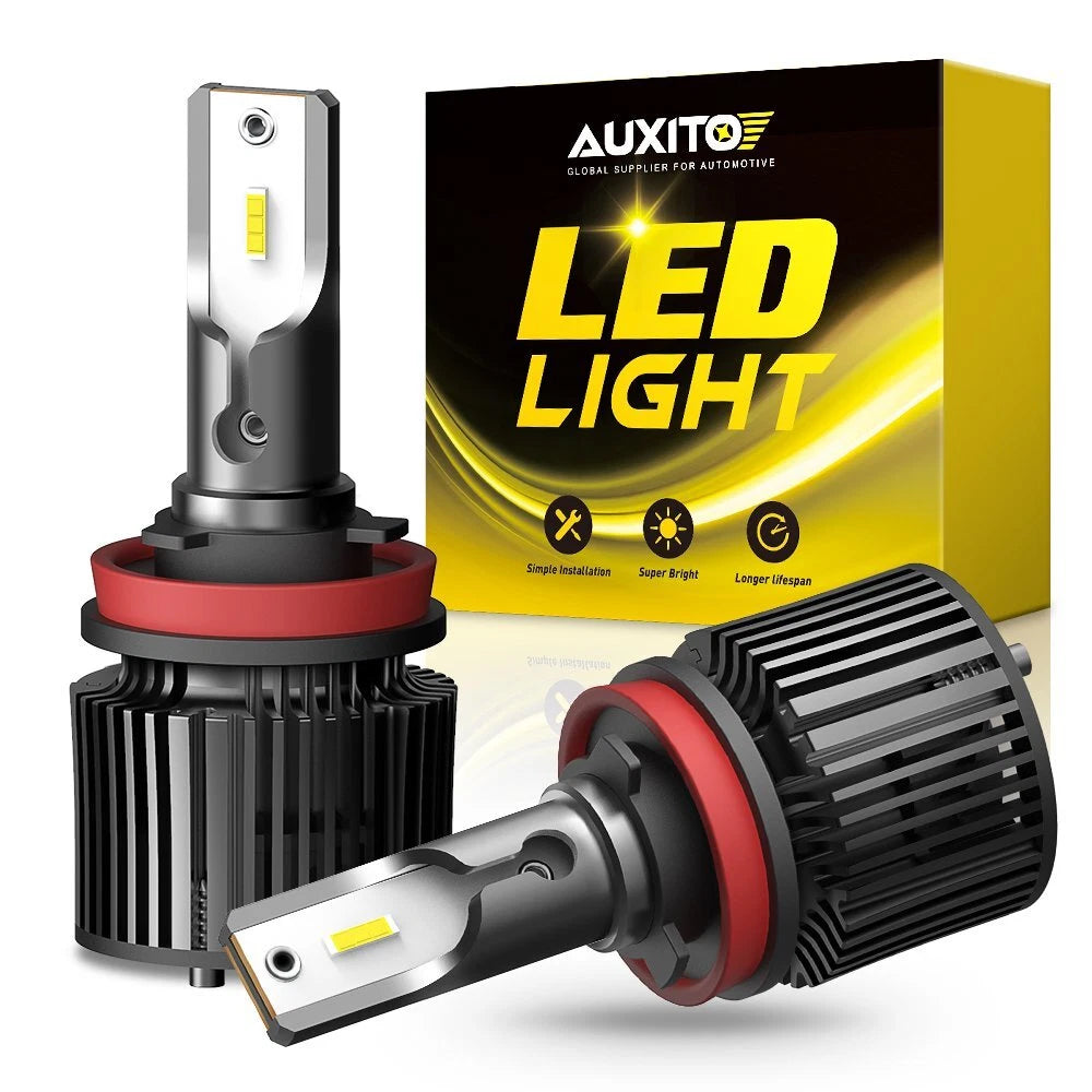 2X H11 H8 H9 LED Headlight Bulbs for Cars (6000K)