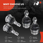 Set of 4 Front Lower & Upper Ball Joints for Ford Ranger (1998-2011)