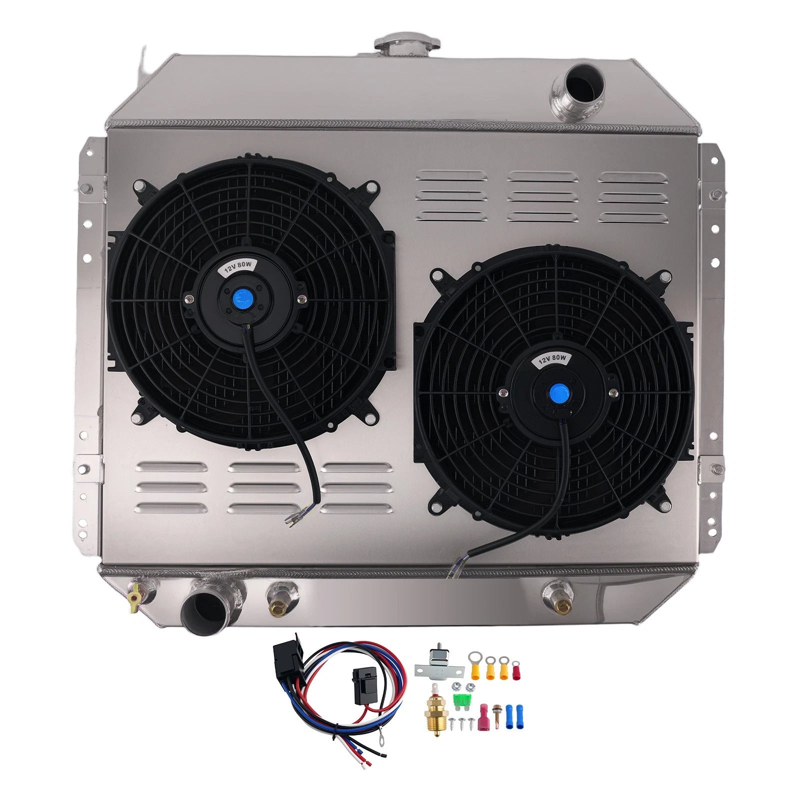 3 Row Radiator Fan Shroud Relay for Ford F-Series Truck (1977–1979) CU433 Aluminum