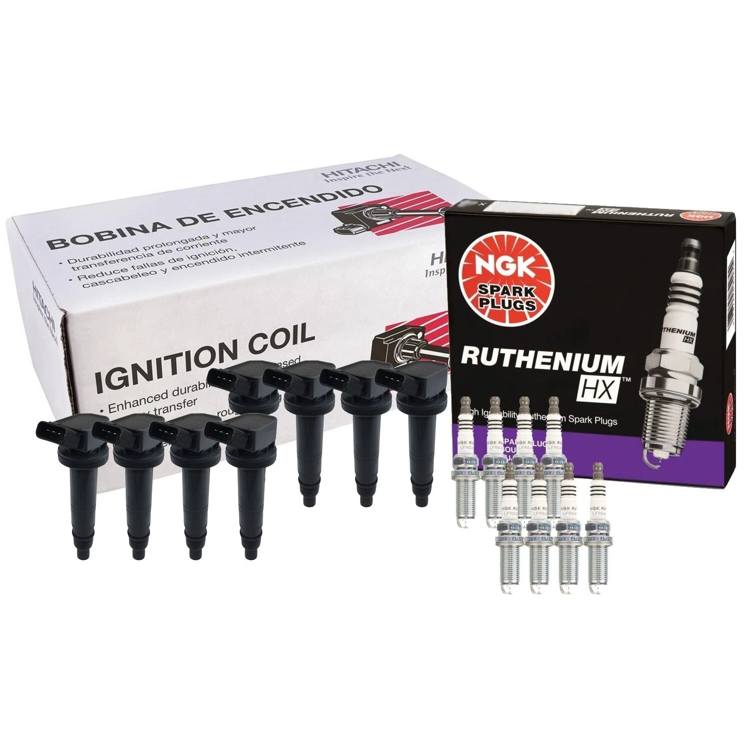 Set of 8 Ignition Coils & Spark Plugs for Lexus IS F (2008–2014)