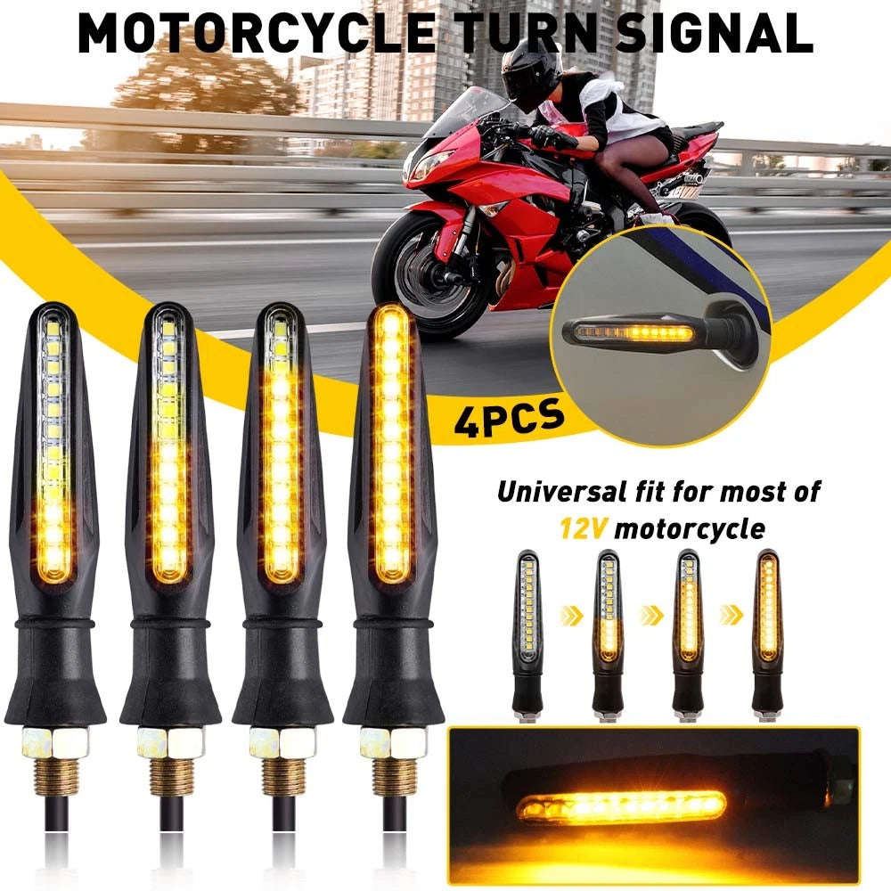 4X LED Turn Signal Lights for Motorcycle (Universal)