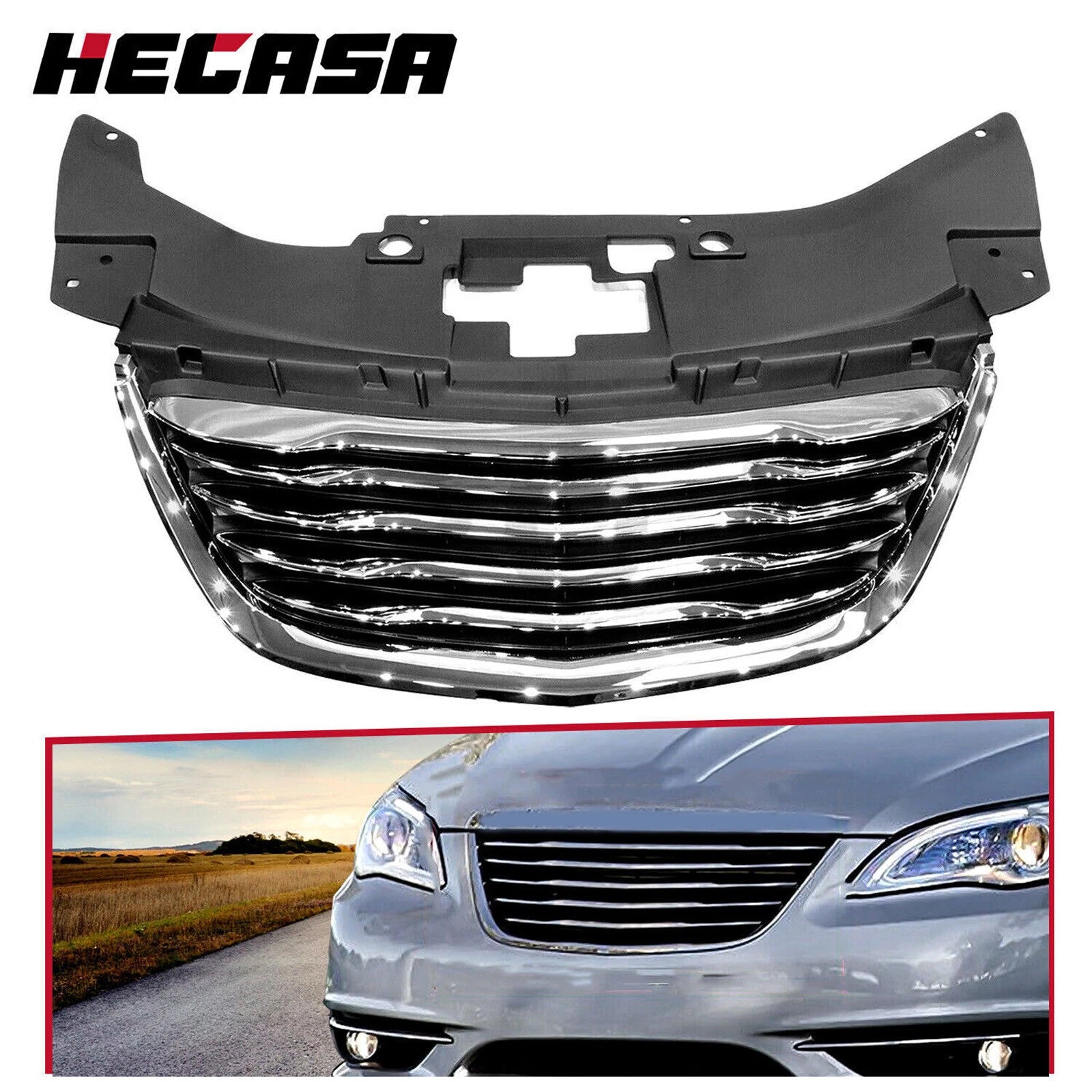 Chrome Front Hood Grille for Chrysler 200 (2011–2014)