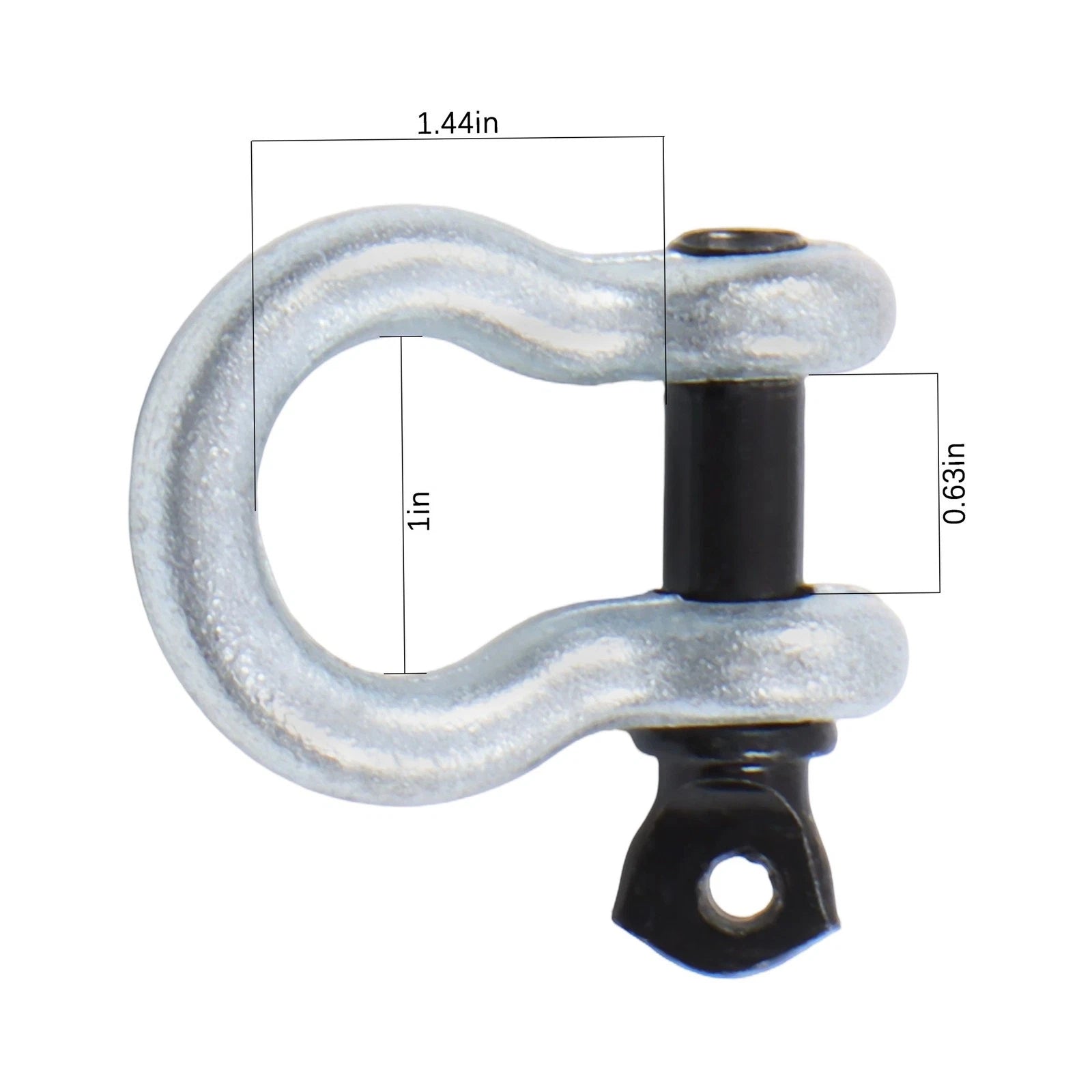 Set of 10 Bow-Shaped D Ring Anchor Shackles 3/8 Inch Silver