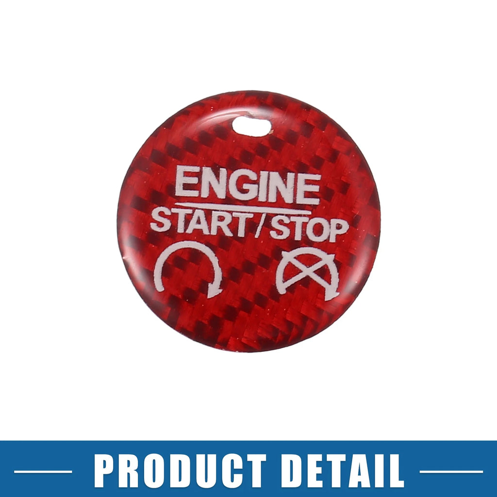 Engine Start Button Cover Trim for Ford Mustang (2015–2019) Red 724117606763