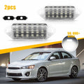 2X License Plate Lights for Lancer Evolution X (2007–2016) White LED Clear Lens