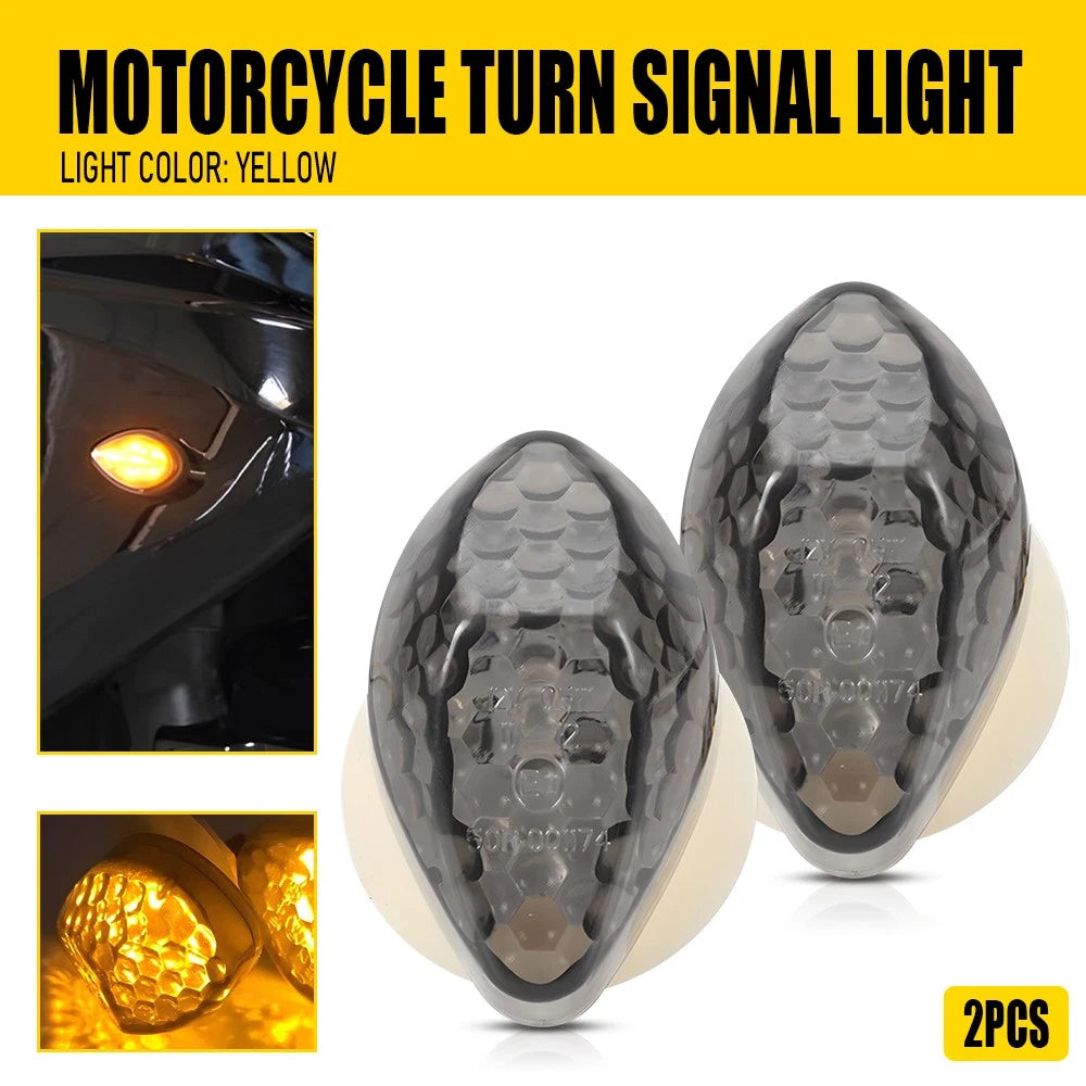 2X LED Turn Signal Indicator Lamps for Motorcycle (12V M10)