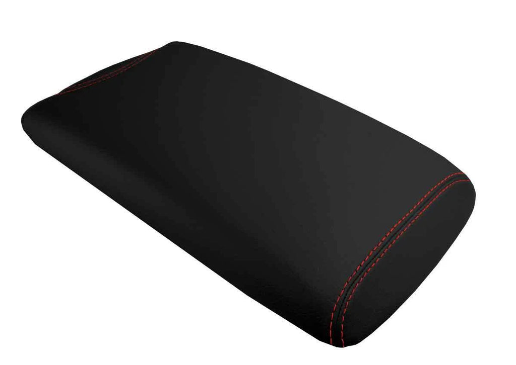 Leather Console Lid Armrest Cover for Lexus LS460 (2007–2016) Red Stitch