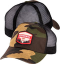 Camo Black Mesh Trucker Cap for Kenworth Trucks (Fits All Models)
