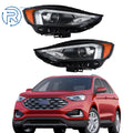 Set of 2 Black LED Headlights for Ford Edge (2019–2023)