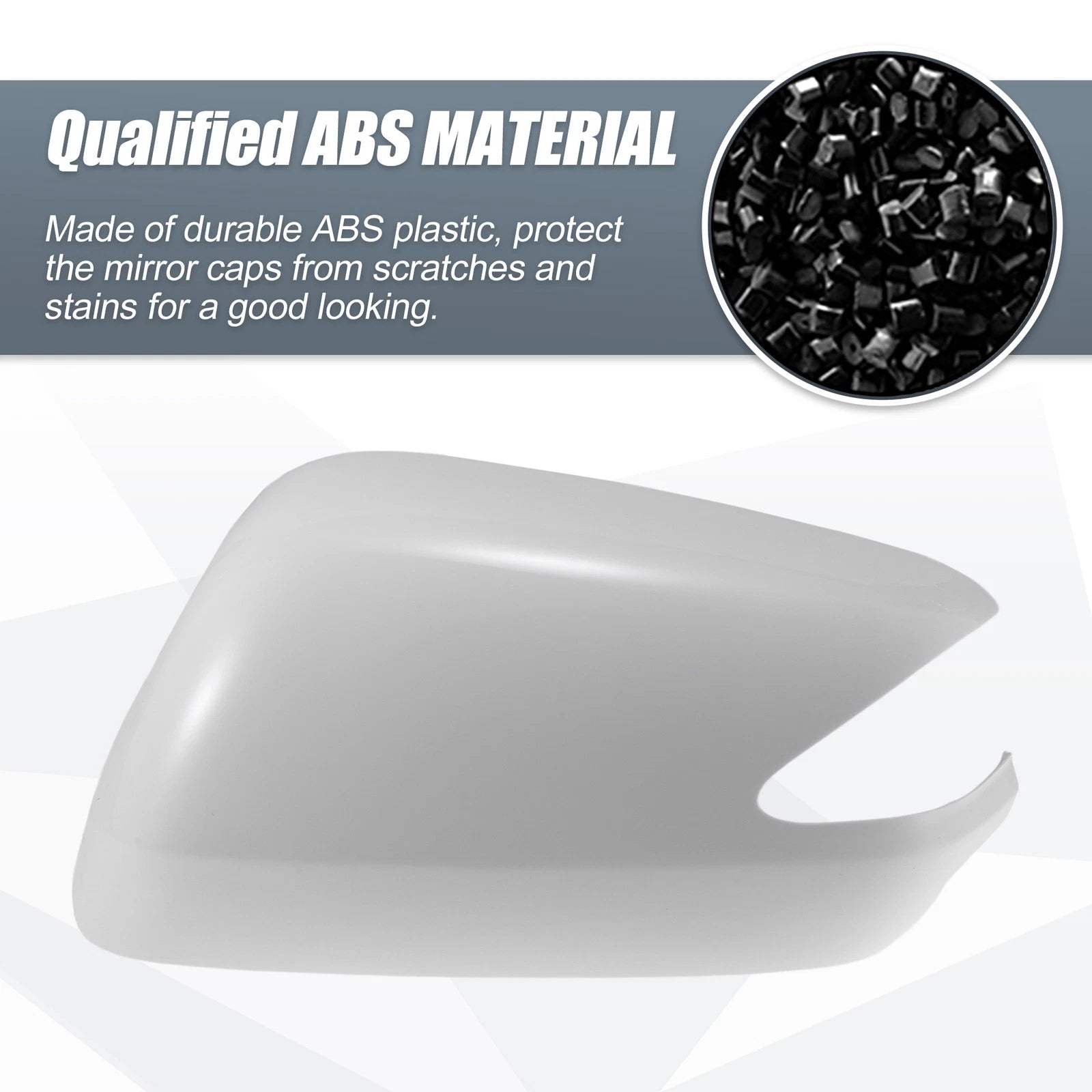 Left Side Mirror Cover Cap for Honda Fit (2009–2013) - White