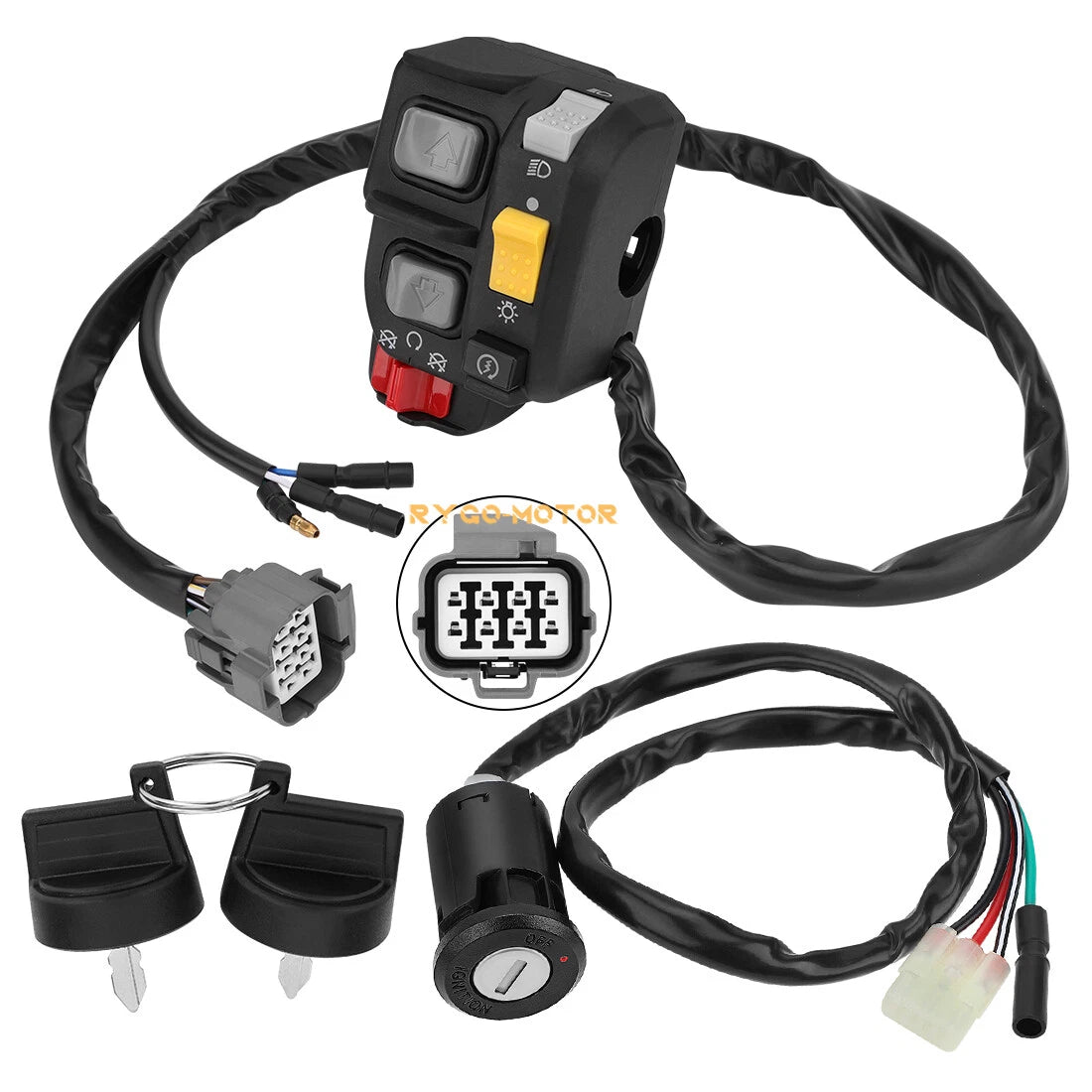 Handlebar & Key Switch for Honda Recon 250 ES TRX250TE (2002–2004)