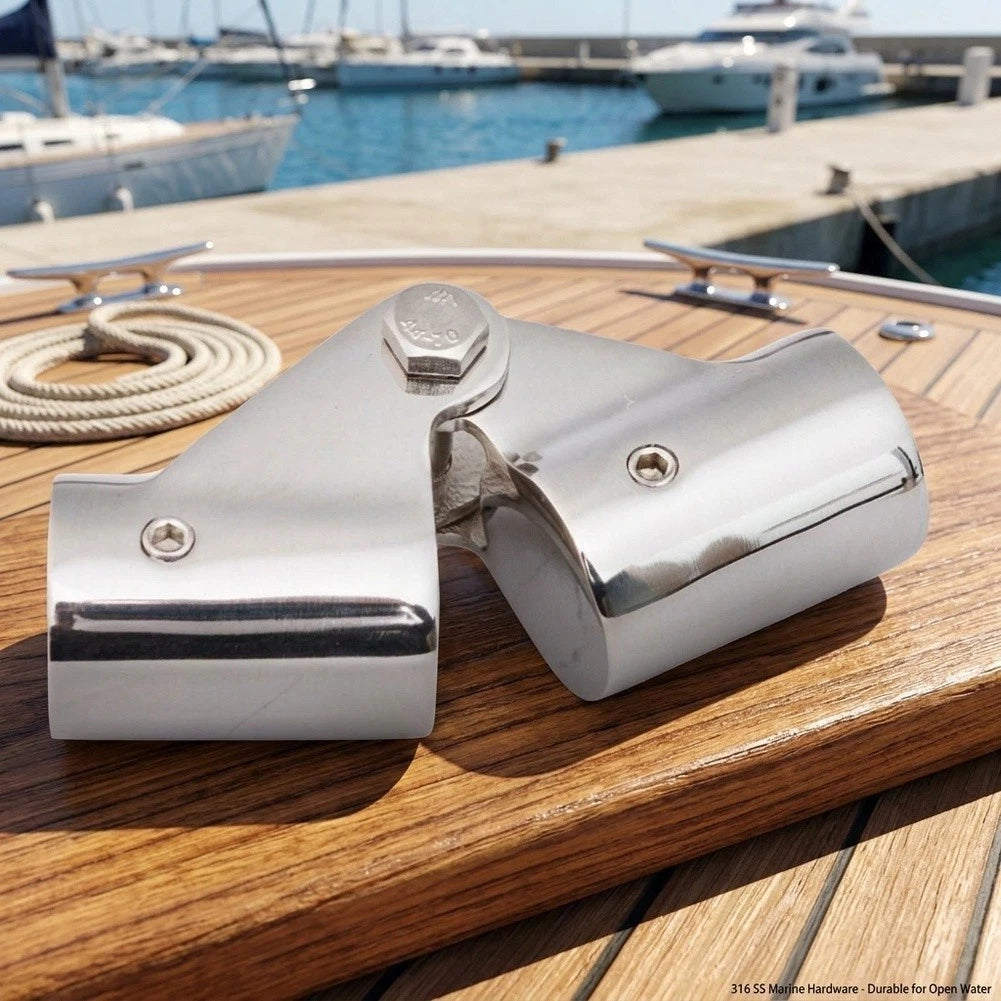 Folding Swivel Connector for Boat Tube 316 SS 22mm 25mm