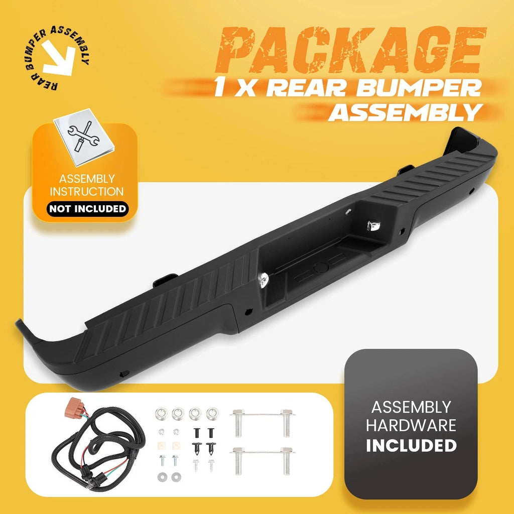 Rear Step Bumper Assembly for Ford F150 Styleside (2009–2014) Black