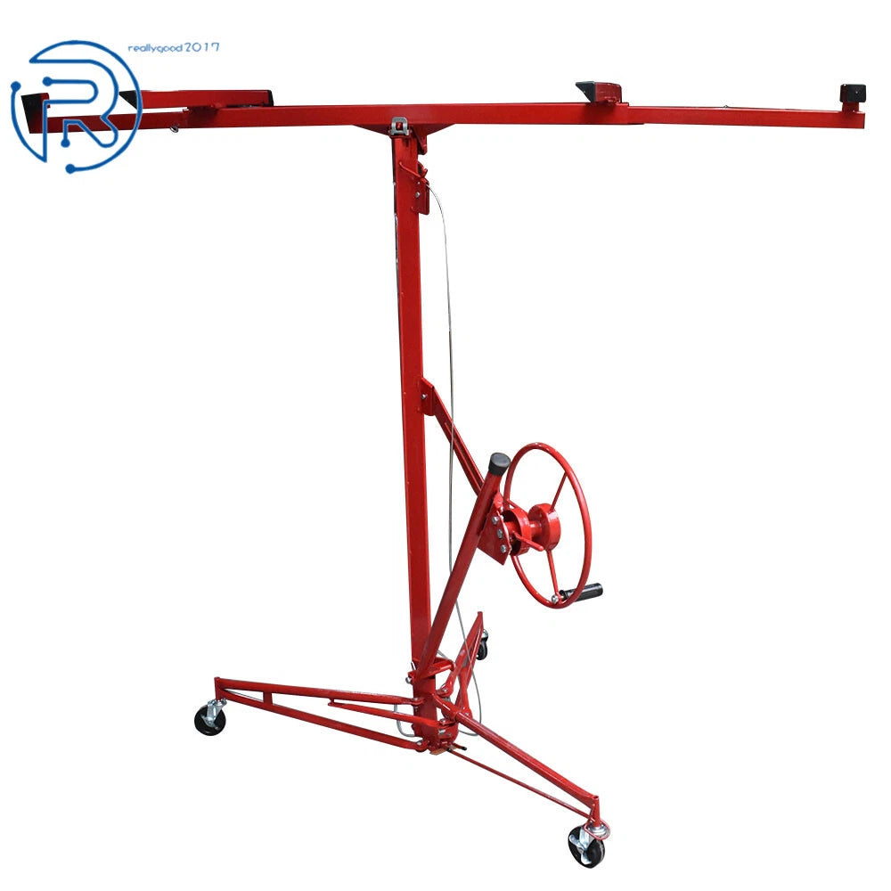Drywall Rolling Lifter for Panel Hoist (16 Ft, Lockable Wheels)