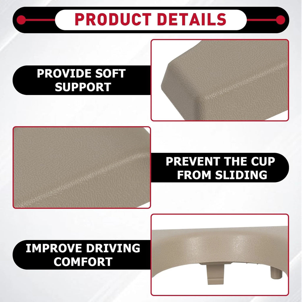 Cup Holder Armrest Pad for Ford F150 (2004-2014) Tan