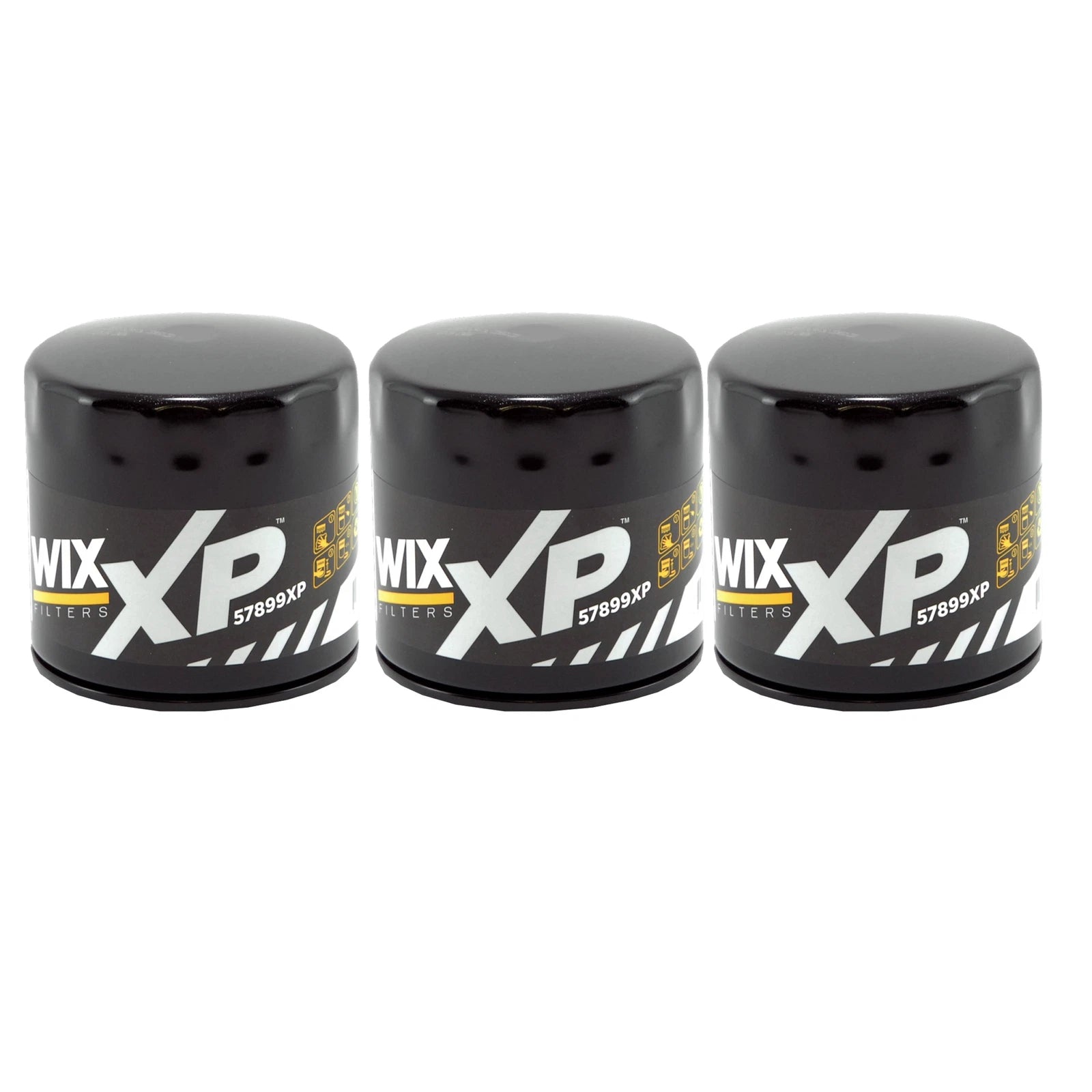 Set of 3 Wix XP Engine Motor Oil Filters for Chrysler Dodge Jeep Ram (Spin-On)