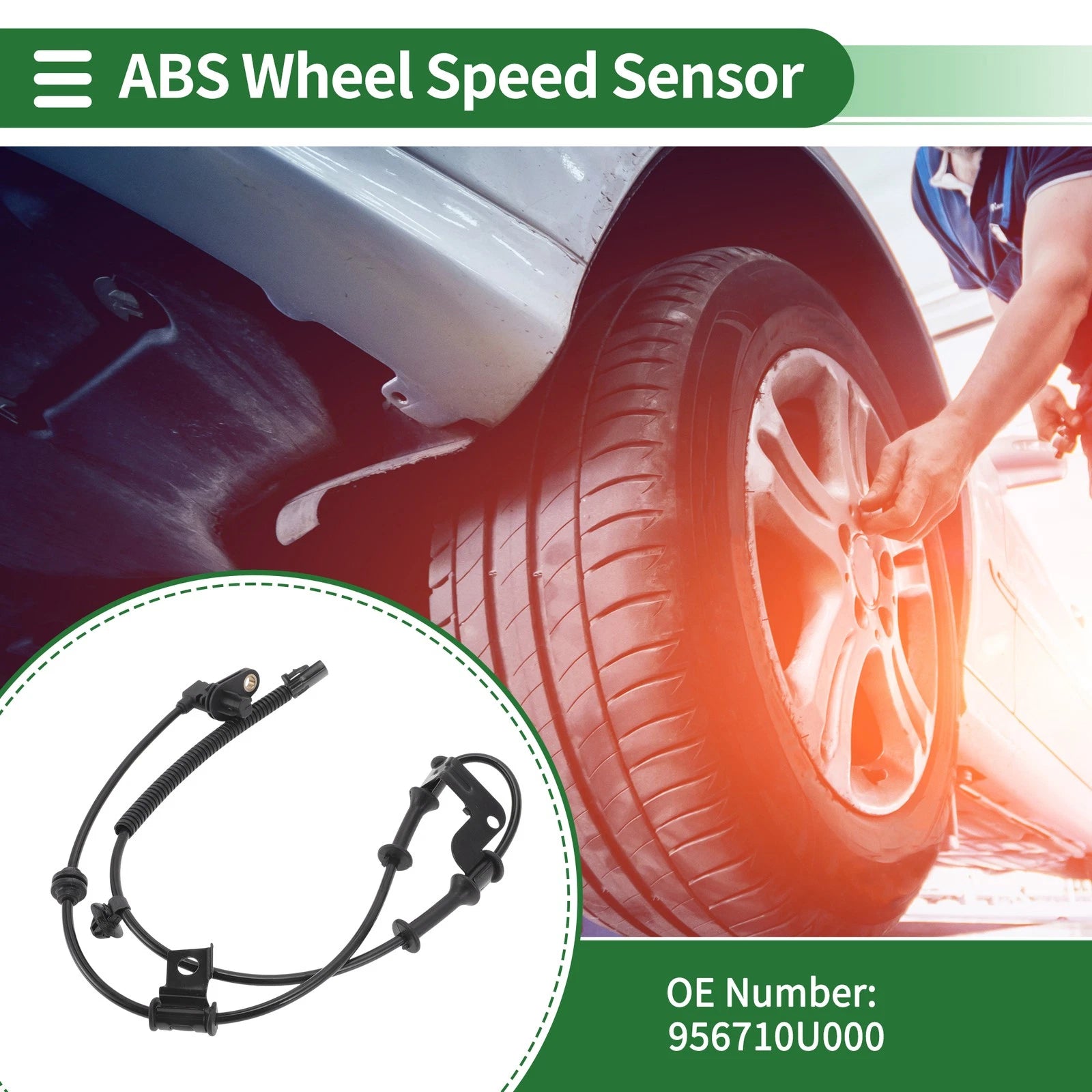 ABS Wheel Speed Sensor No. 956710U000 for Kia K2 (2011–2016) Front Right