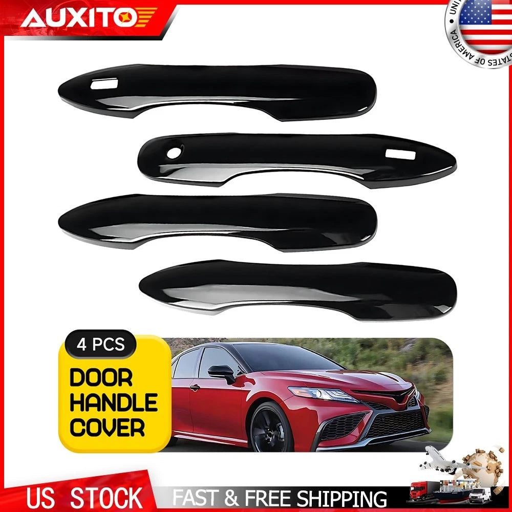 Set of 4 Gloss Black Door Handle Covers for Toyota Camry (2018–2024)