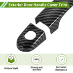 Exterior Door Handle Cover Trim for Volkswagen Transporter (Carbon Fiber, Black)