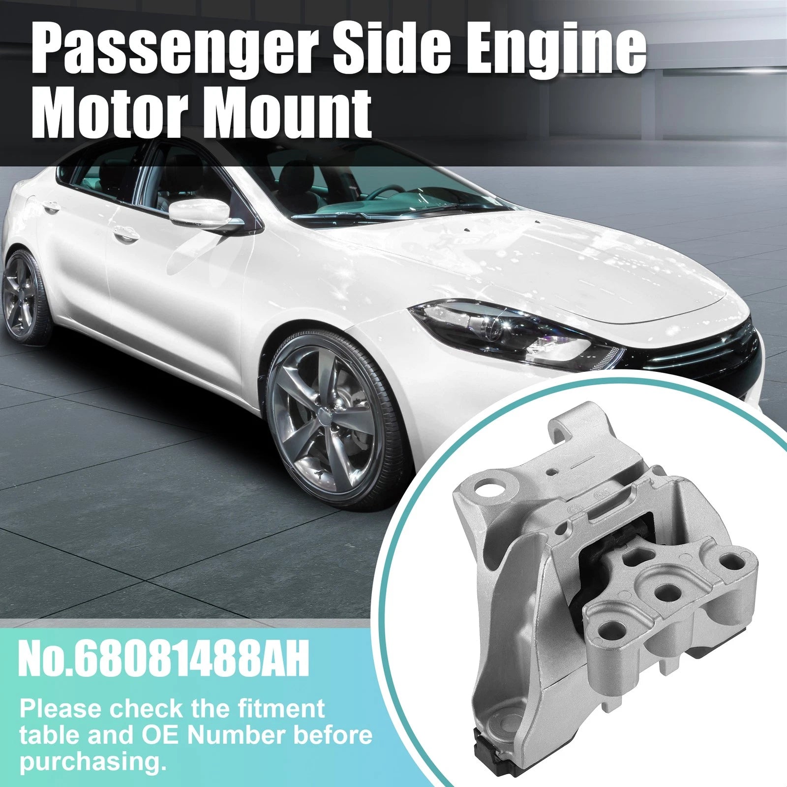 Front Right Motor Mount No. 68081488AH for Dodge Dart 2.0L 2.4L (2013–2016)