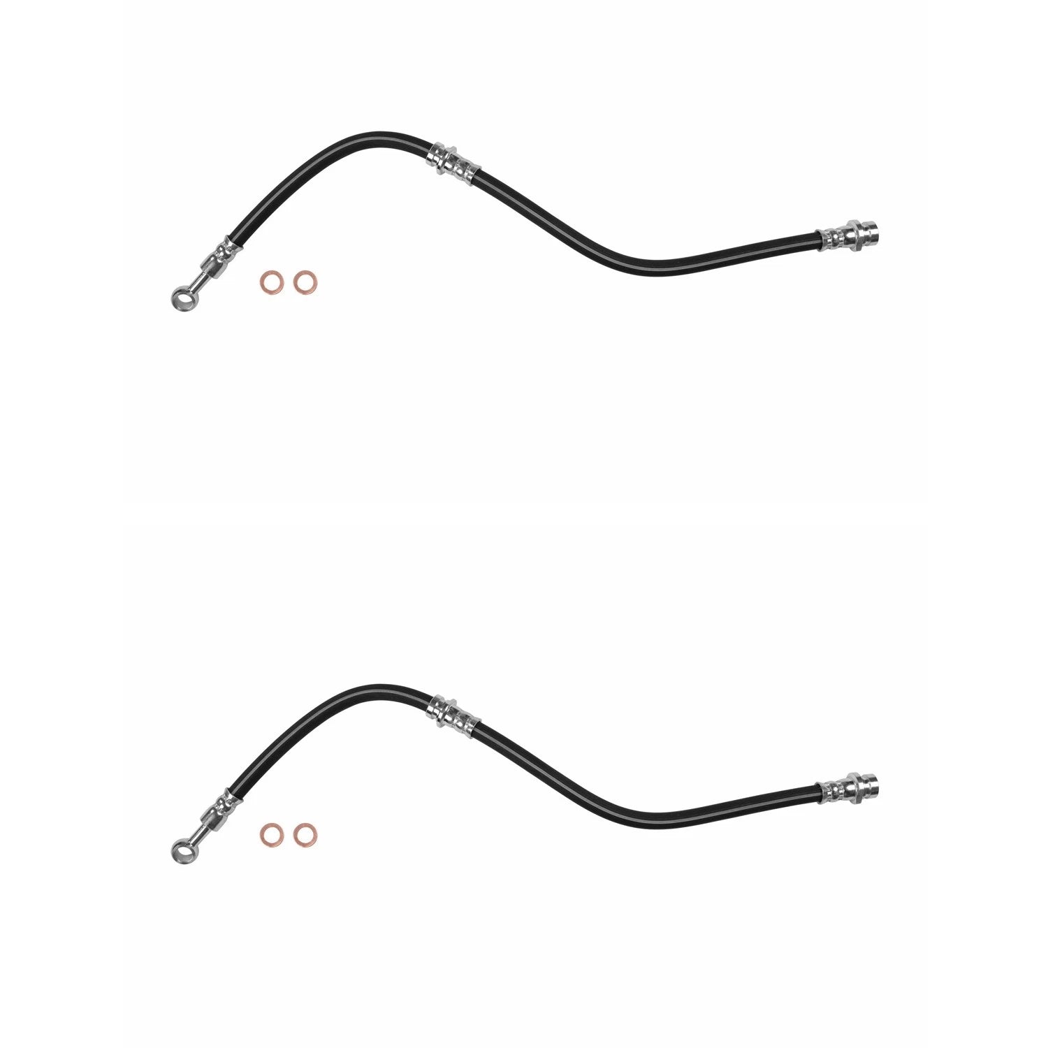 Set of 2 Rear Brake Hydraulic Hoses for Kia Spectra, Spectra5 (2005–2009)