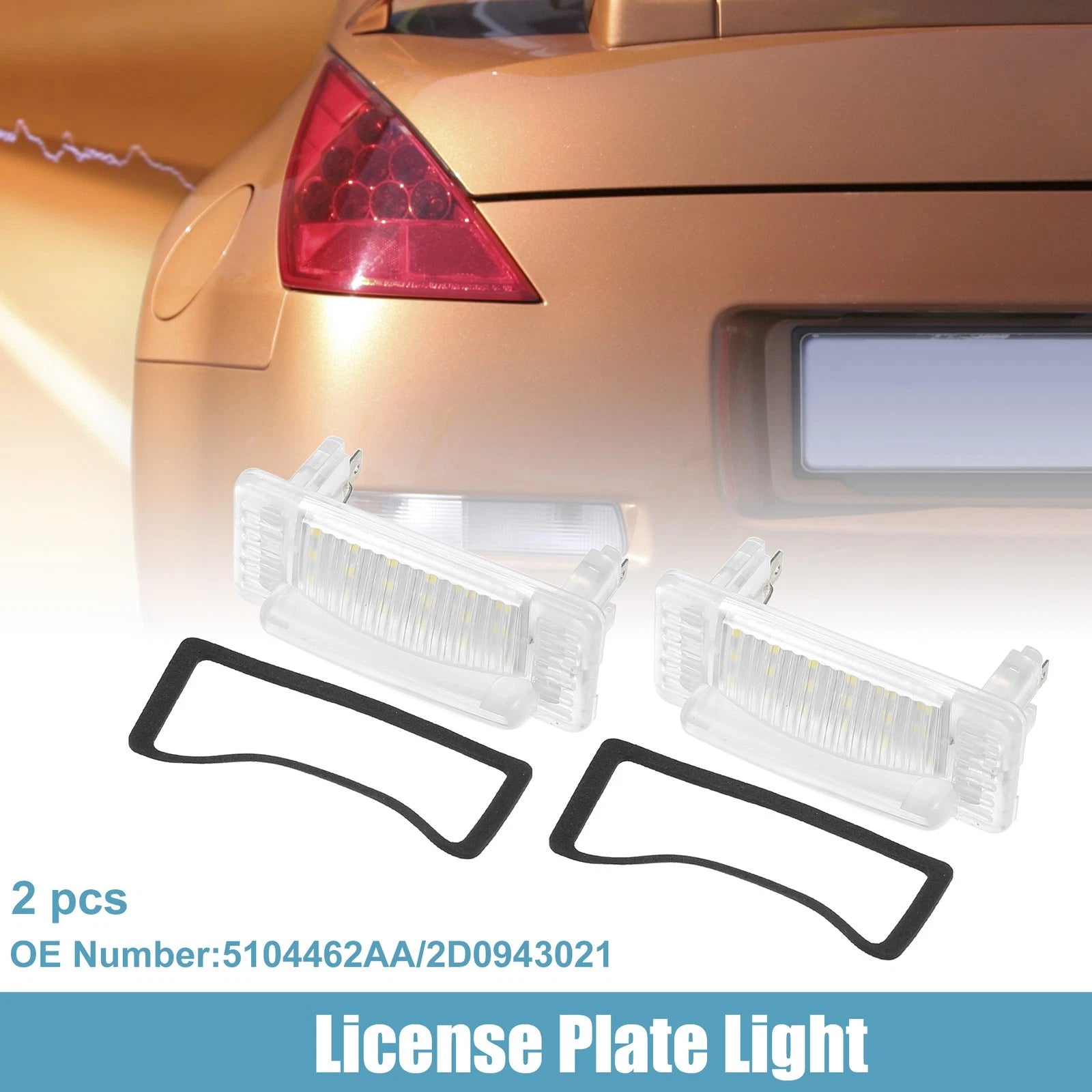 2pcs License Plate Light for Mercedes-Benz Sprinter 3-T (1995–2006) No. 5104462AA