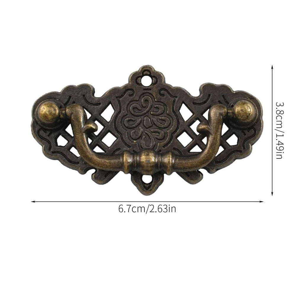 Set of 6 Vintage Door Pull Handles for Kitchen Cabinet Drawer (67mm x 38mm)