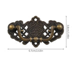 Set of 6 Vintage Door Pull Handles for Kitchen Cabinet Drawer (67mm x 38mm)