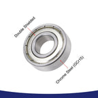 Set of 2 6202ZZ Ball Bearings for Universal Applications (15x35x11mm)