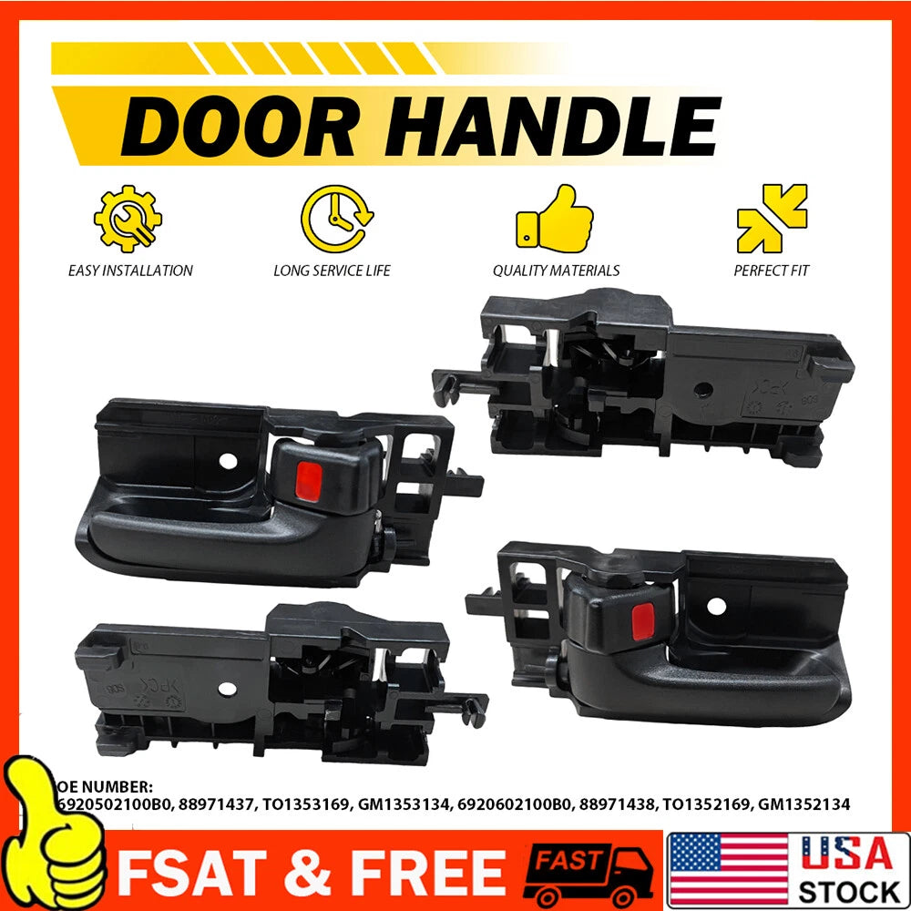 Set of 4 Interior Door Handles for Toyota Corolla (2003â2008)