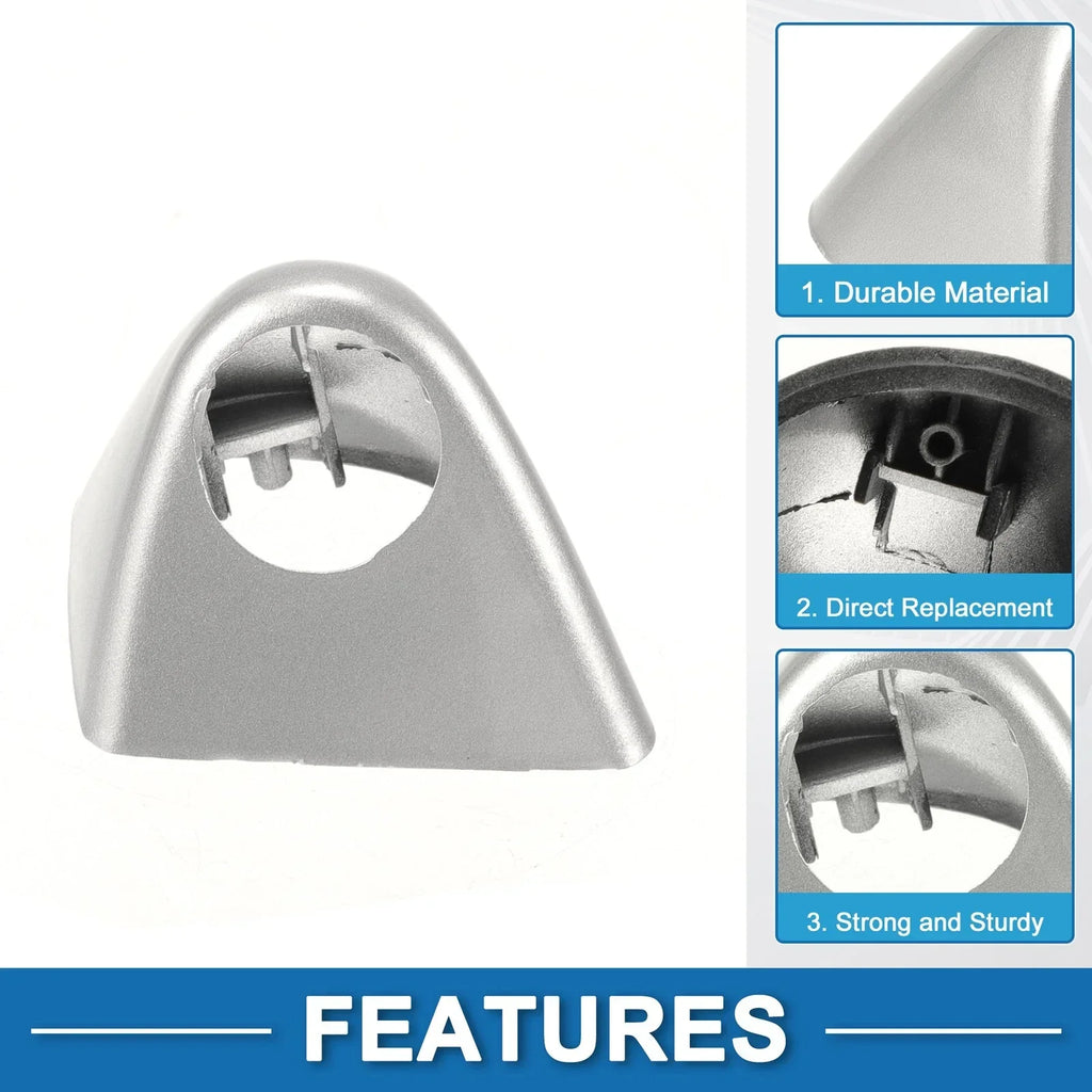 Front Right Side Washer Nozzle Cover Cap for BMW X5 Silver Tone