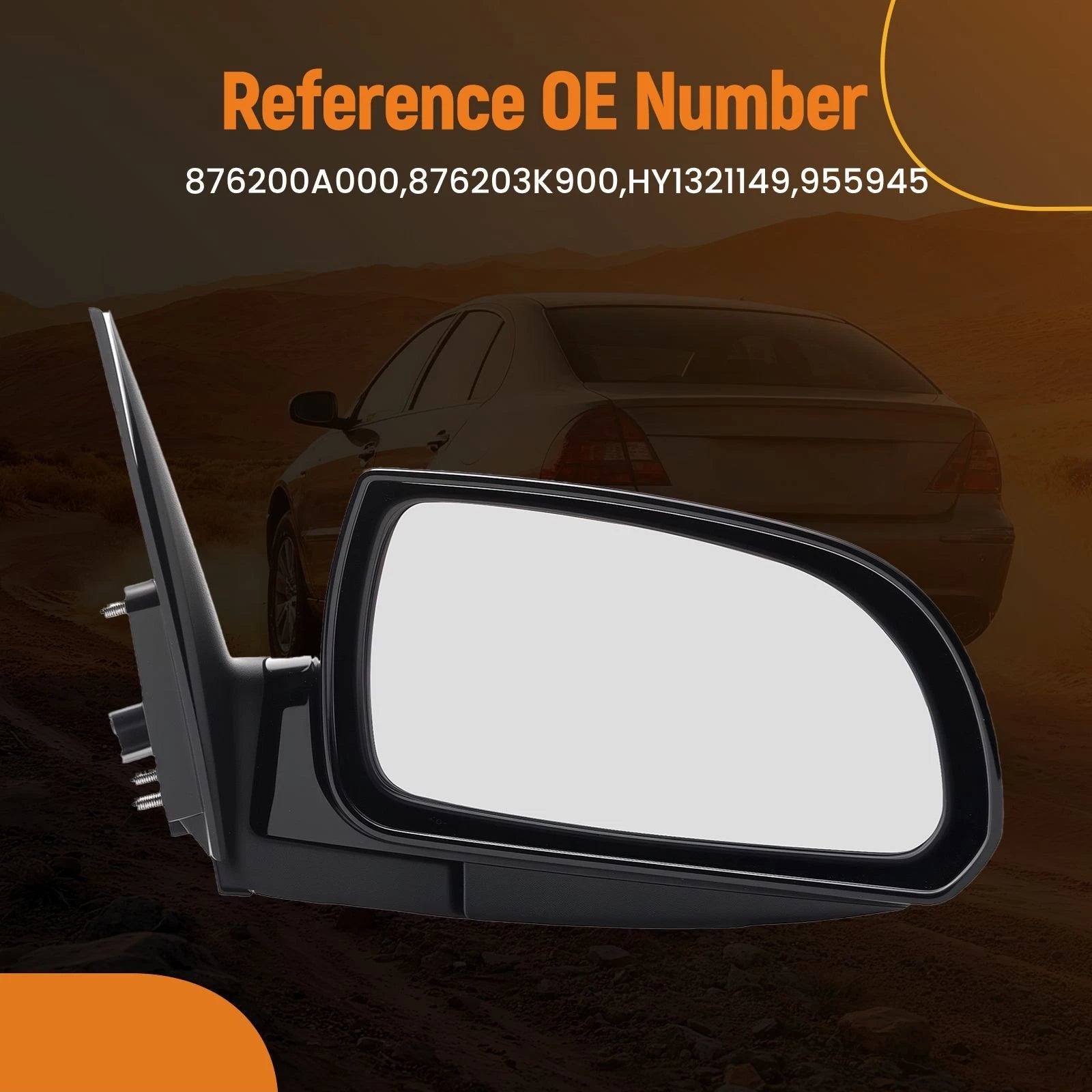 Right Heated Mirror for Hyundai Sonata GL/GLS/Limited (2006–2010)