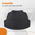 Waterproof TPE Trunk Mat for Toyota Corolla Sedan (2020–2023) Anti-Slip Liner