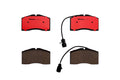 Set of 4 Front Ceramic Disc Brake Pads for Audi A8 Quattro S8 (with 2 Sensors)