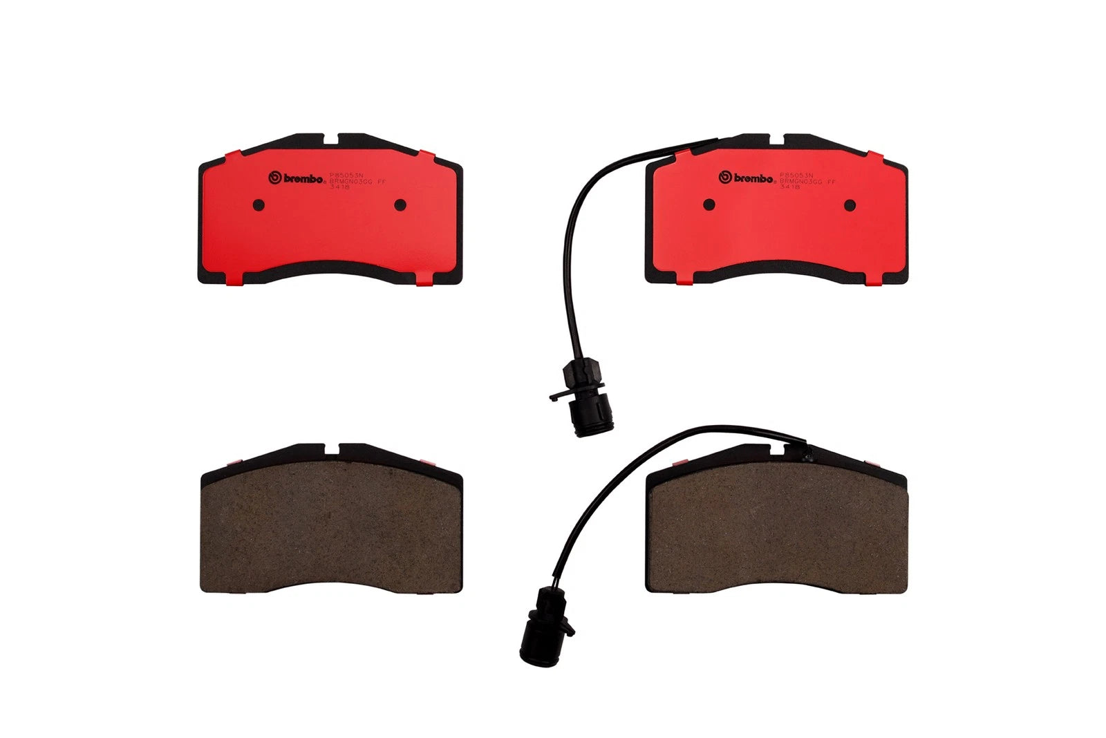 Set of 4 Front Ceramic Disc Brake Pads for Audi A8 Quattro S8 (with 2 Sensors)