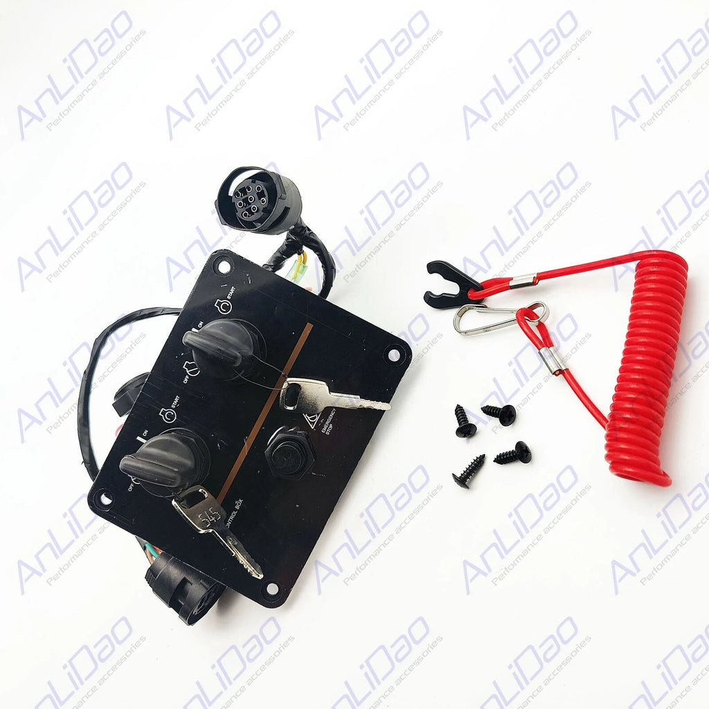 Dual Engine Key Switch Panel Assembly for Yamaha Outboard (6K1-82570-08-00)