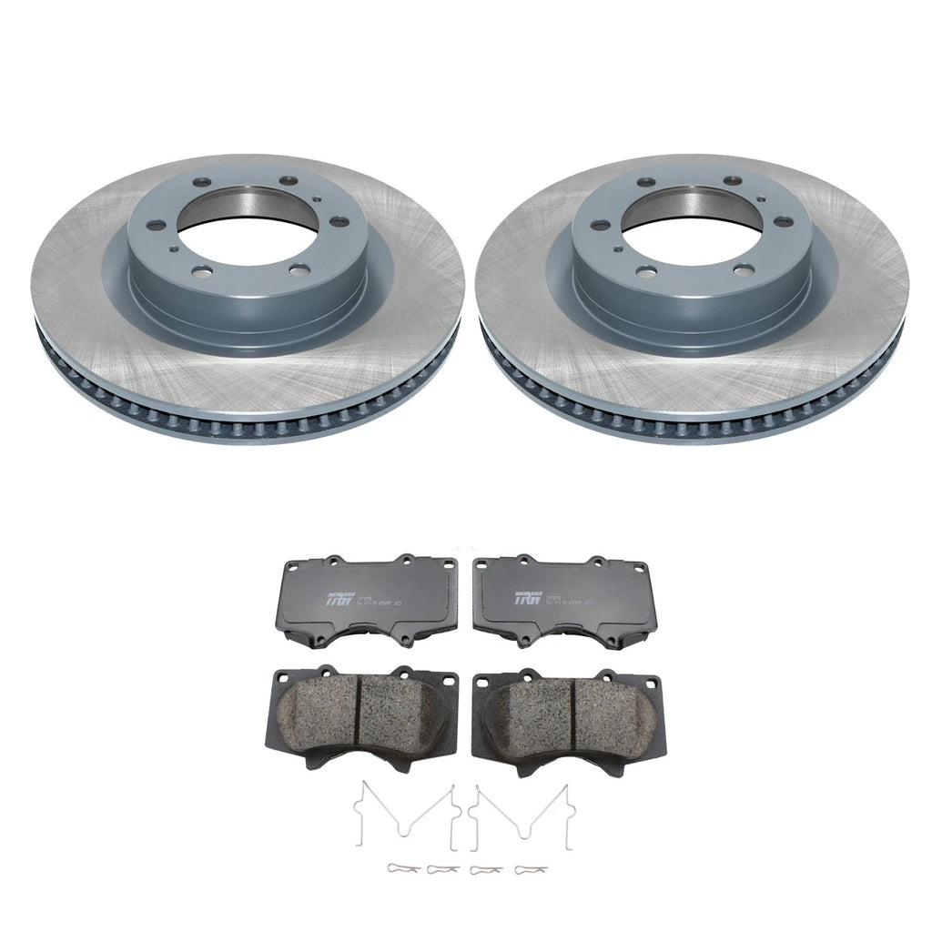 DuraGo Front Rotors & TRW Pro Ceramic Brake Pads Kit for 4Runner GX460 (2010–2023)