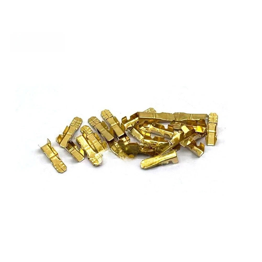 50 pcs Electric Tool Switch Wire Terminal Clip 2mm 3mm Gold Finish