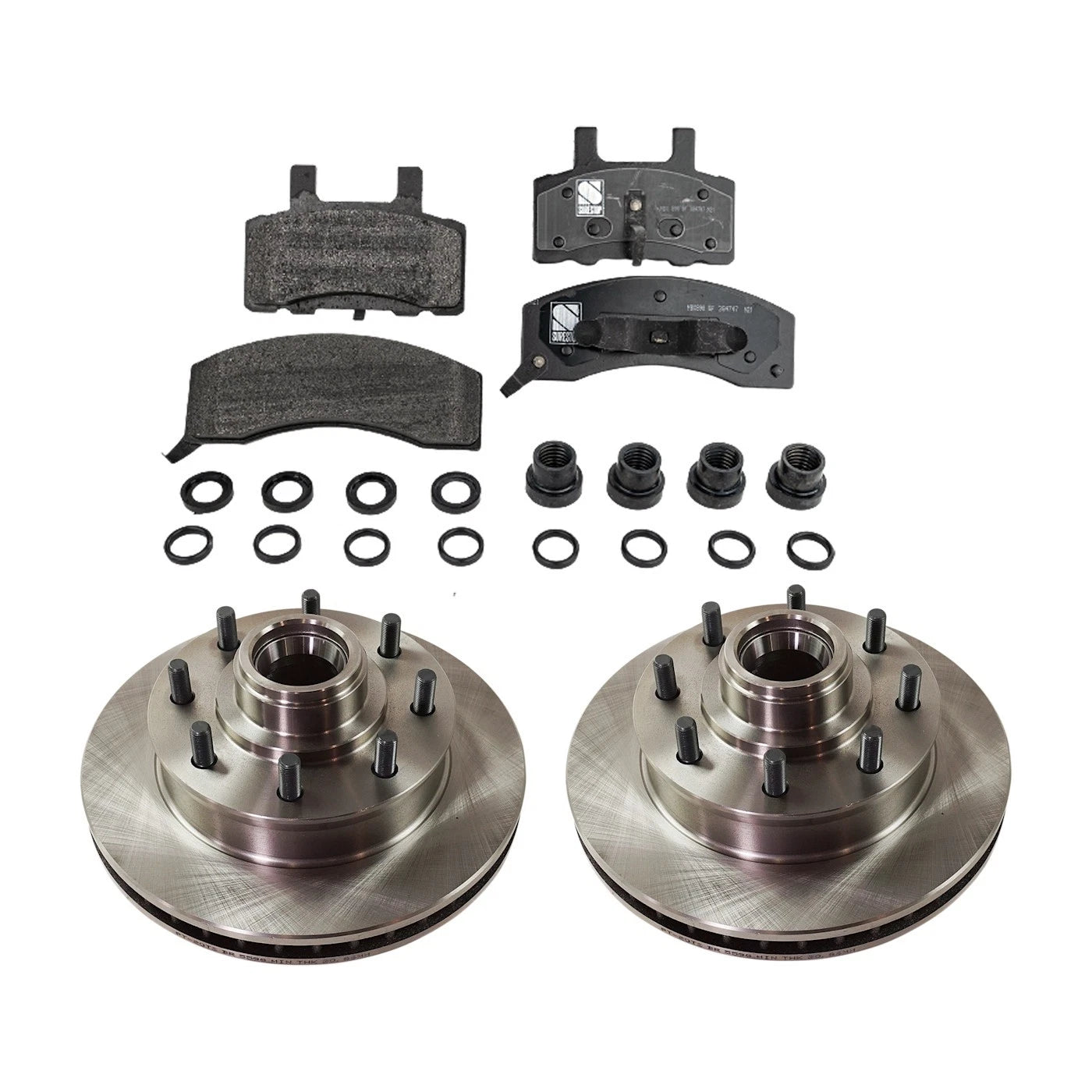Front Brake Disc Rotors and Pads Kit for Chevy Express Van Suburban 2500