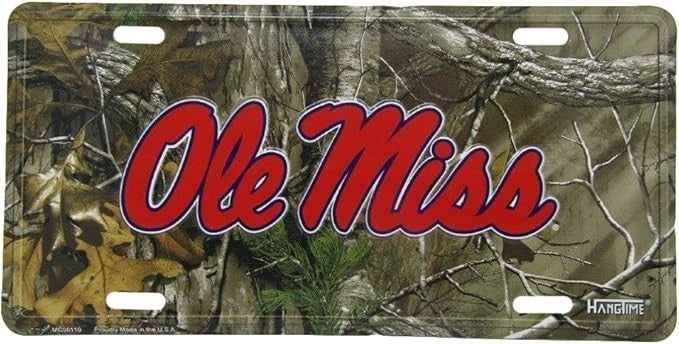 Camo License Plate for OLE MISS REBELS Car Truck (Metal Sign)