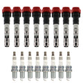 Set of 8 Ignition Coils & NGK Ruthenium HX Spark Plugs for Audi A8 Quattro S4 (2002–2009)